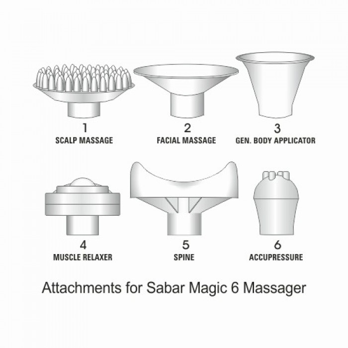 Attachments Set for Magic 6 Massager Attachments Set for Magic 6 Massager